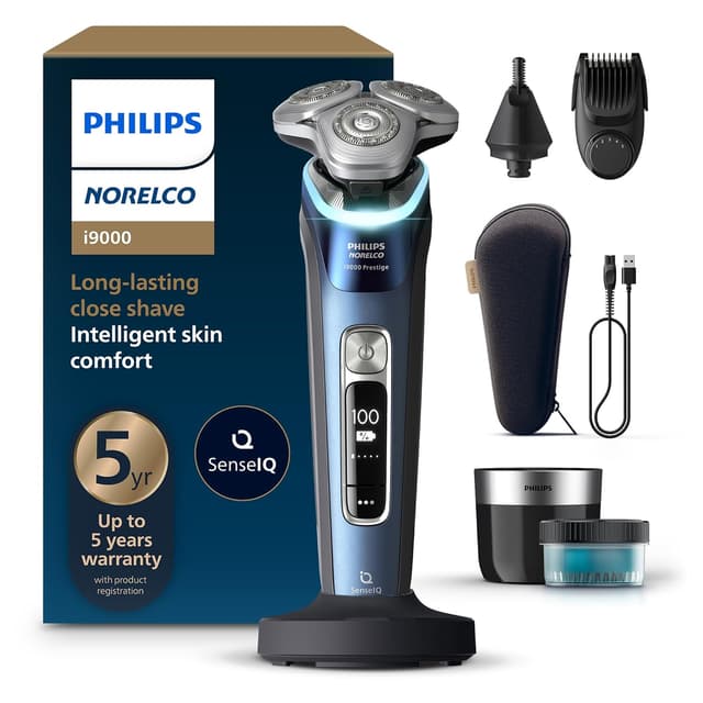 Detalle de Philips Norelco Shaver i9000 Prestige (XP9201/88) Wet & Dry Electric Shaver with SenseIQ
