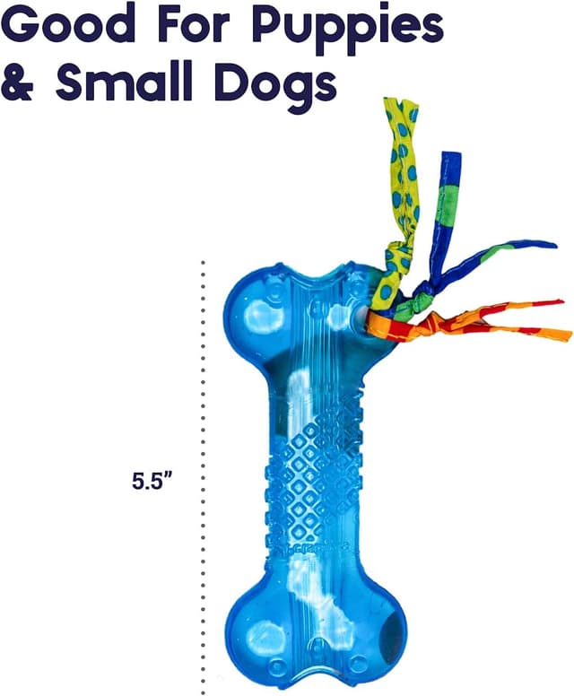 Detalle de Petstages Orka Mini Bone (Bleu Roi) : jouet à mâcher en TPE rigide pour chiens