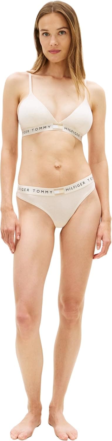 Detalle de Tommy Hilfiger reggiseno da donna a triangolo con fascia e logo