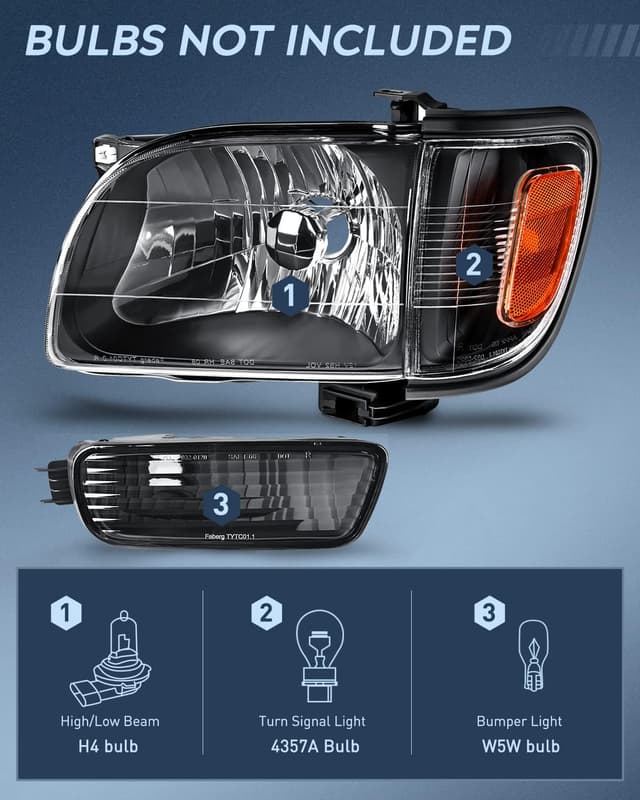 Detalle 2 de Nilight Headlight Assembly 2001-2004