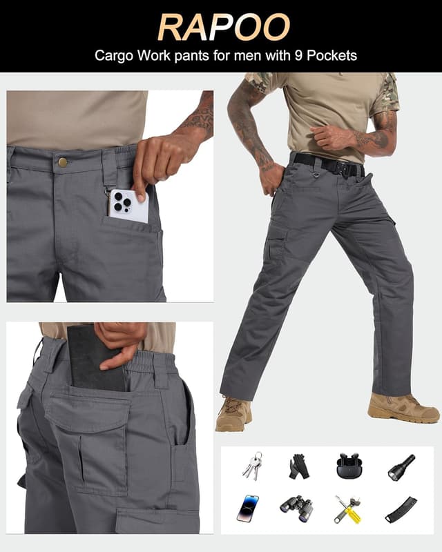 Thumbnail 4 de Rapoo Tactical Cargo Pants with 9 Pockets
