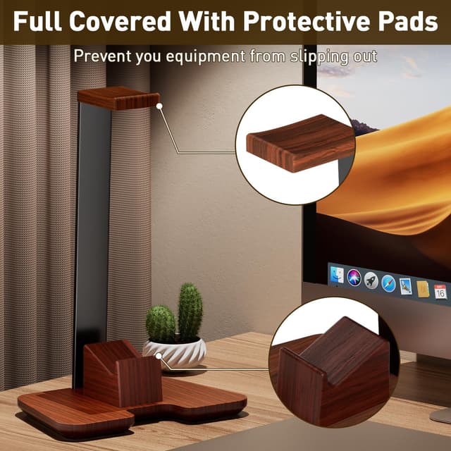 Thumbnail 3 de CUIWHRL Controller Stand Wood Headphone Stand