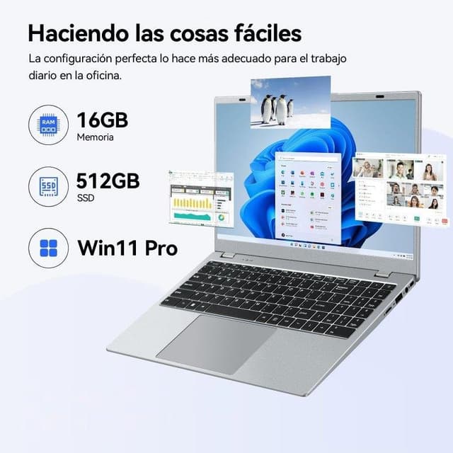 Detalle de vanwin NFCS2154 15,6 portátil con 16GB