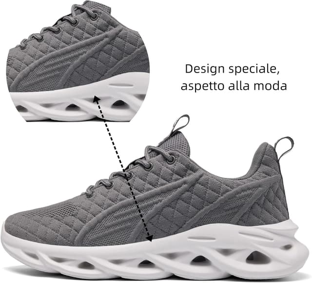 Detalle 1 de TIANZEBEN Herren Sneaker für Running