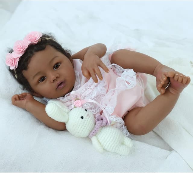 Thumbnail 5 de KSBD Reborn Baby Doll Black Girl 18-Inch