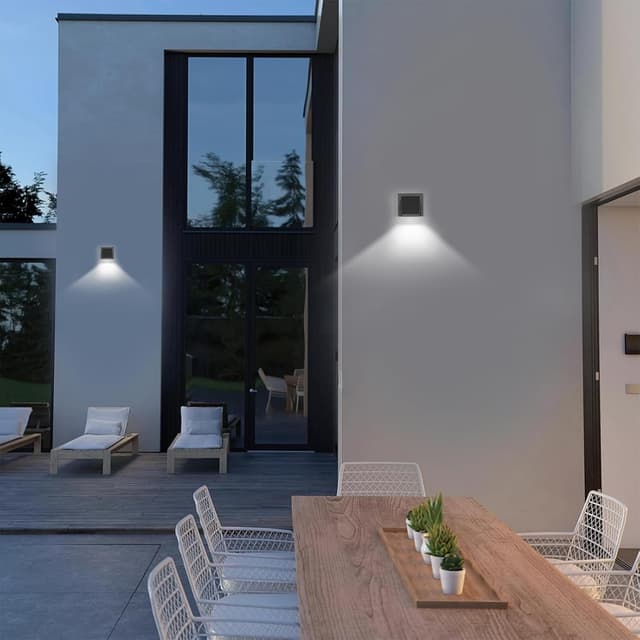 Detalle de Tealight Tealight Applique da Parete Esterno LED 2 Pezzi IP65 5W 6500K