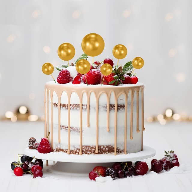 Detalle de NACHLYNN 80 Stück Tortendeko Kugeln – Mini-„Ballons“ für Kuchen, Cupcakes & Party-Design (Gold)