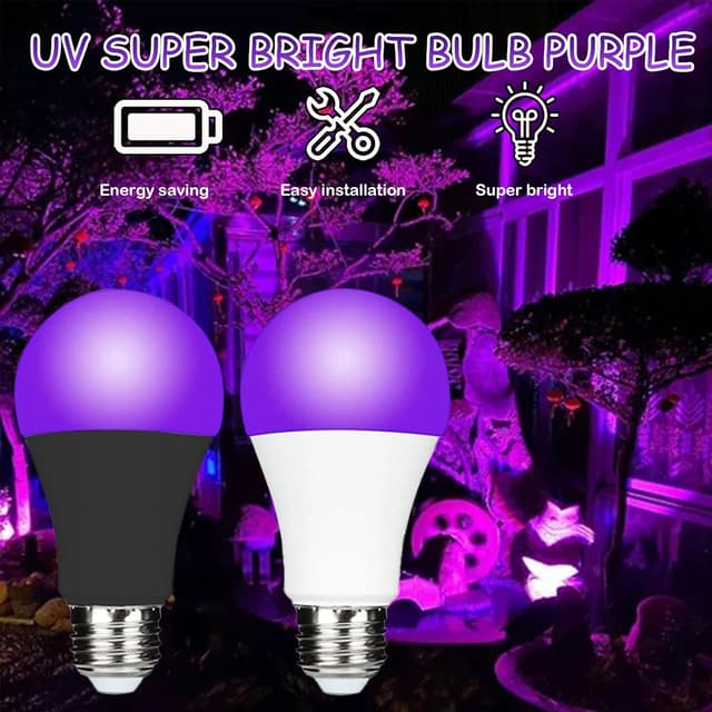 Thumbnail 6 de LIAISIMI UV Schwarzlichtlampe E27 10 W