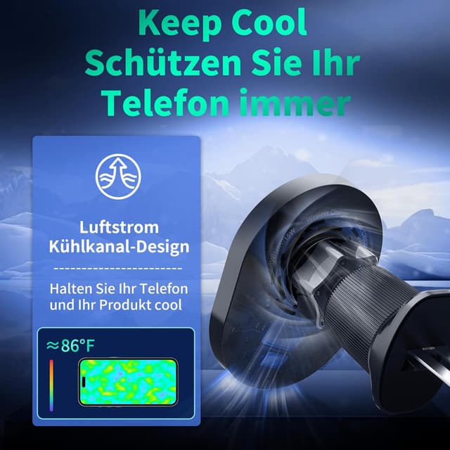 Thumbnail 6 de for MagSafe Car Mount Charger 15W Fast Charging – Wireless MagSafe car phone holder