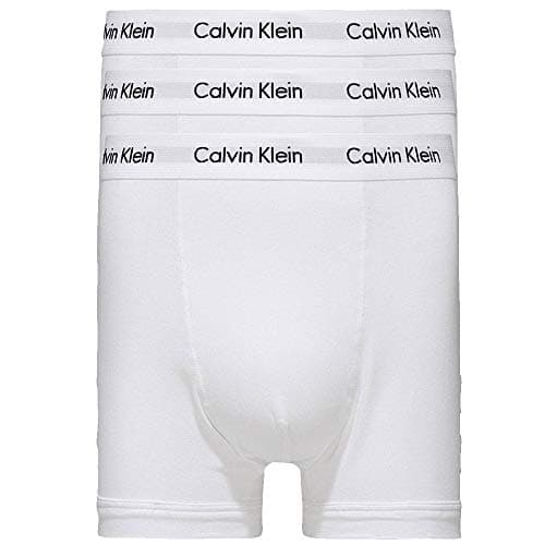 Detalle de Calvin Klein Trunk 3pk Bóxers Hombre, Blanco, S