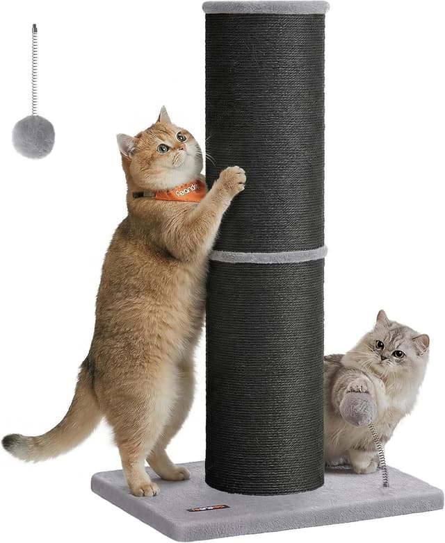 Detalle de Feandrea Arbre à Chat XXL 85 cm en sisal avec poteau à griffer et clochette (PCA042B101)