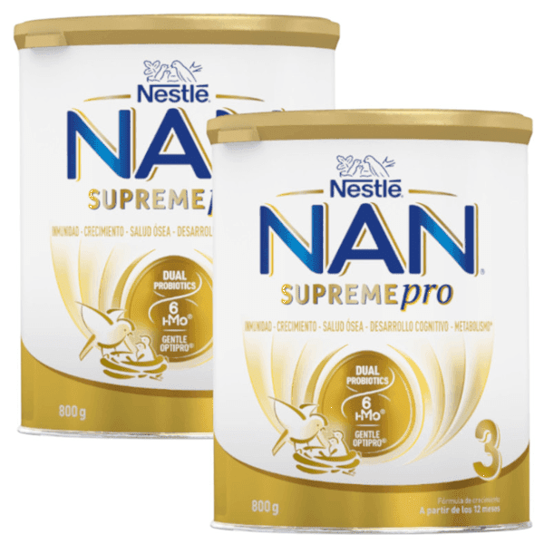Detalle de Nestlé Nan Supreme Pro 3 leche crecimiento 2x800 g