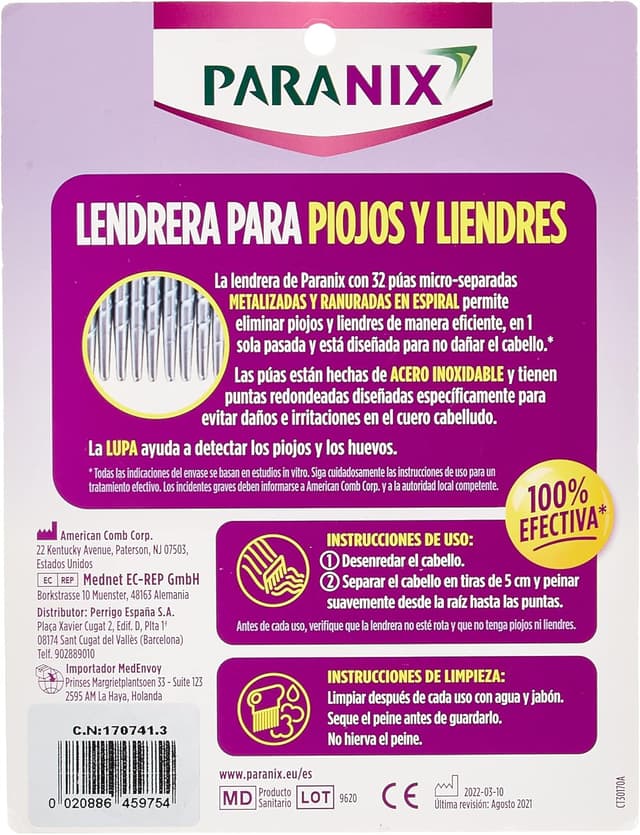 Detalle 2 de Paranix Peigne anti-poux 3 en 1
