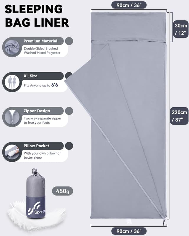 Detalle de Sportneer Sacco a pelo viaggio 450 g