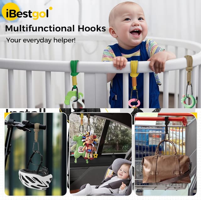 Thumbnail 4 de iBestgol Buggy Clips for Pram 2pc 🚼