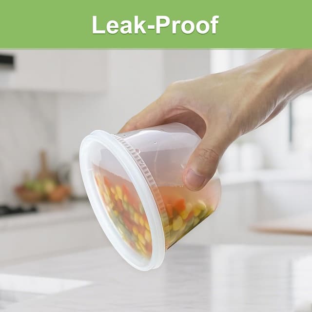 Thumbnail 2 de Dipoo 60 Sets 16 oz Deli Containers, Leak-Proof 🍱
