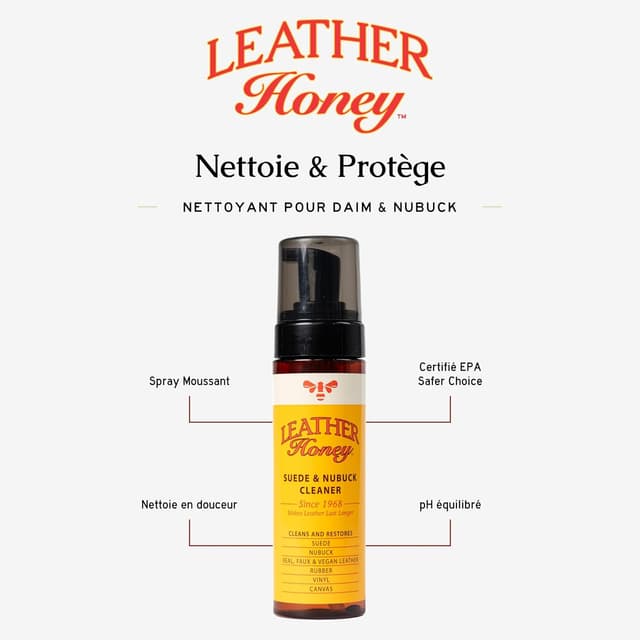 Thumbnail 6 de LEATHER Honey Nettoyant daim non toxique pour daim et nubuck (mousse) — entretien chaussures, bottes, UGGs et accessoires