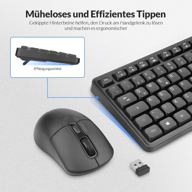 Thumbnail 6 de Rii Tastatur Maus Set Kabellos QWERTZ 2.4 GHz