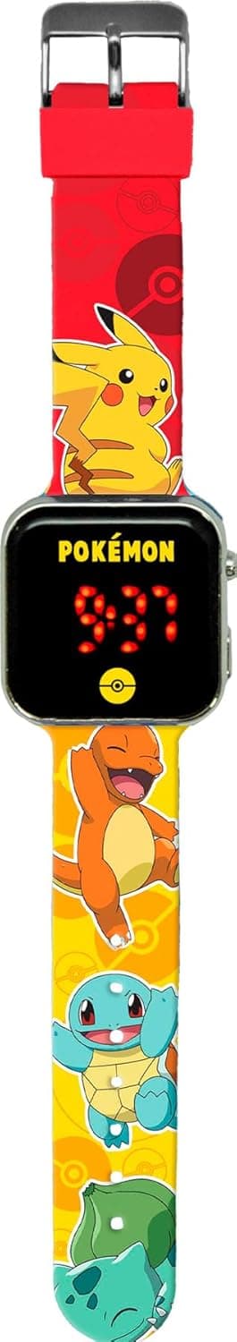 Detalle 2 de Nintendo Kids Euroswan Reloj LED Pokémon POK4320, multicolor