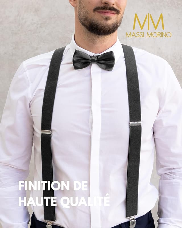 Detalle de Bretelles Massi Morino avec nœud papillon