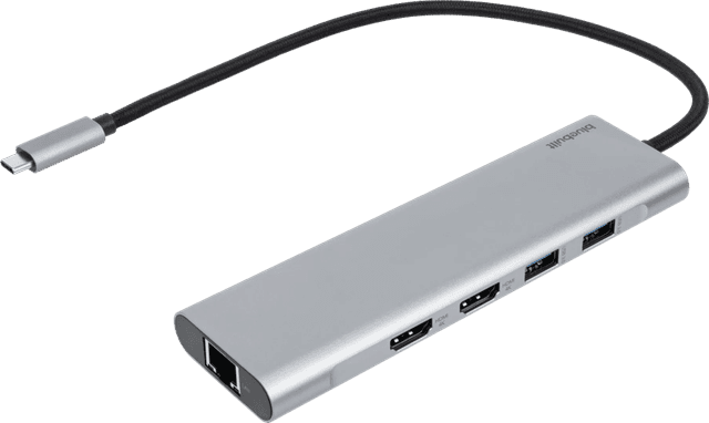 Detalle de BlueBuilt 9-in-1 Dual HDMI Dockingstation 4K