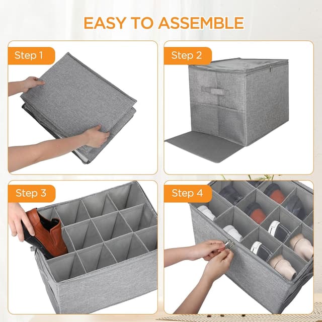 Thumbnail 3 de Romon Cajas para Zapatos Apilables con Tapas Transparentes