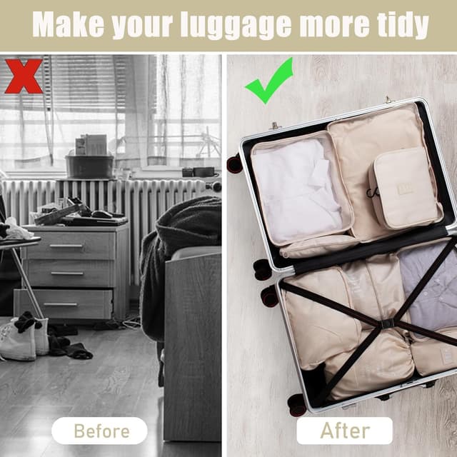 Thumbnail 4 de 9 PCS Packing Cubes travel organisers for suitcases