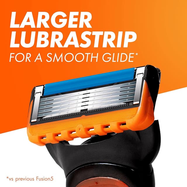 Detalle de Gillette Fusion5 razor refills for men with Pro shaving cream (175ml) – 10 blade refills plus precision trimmer