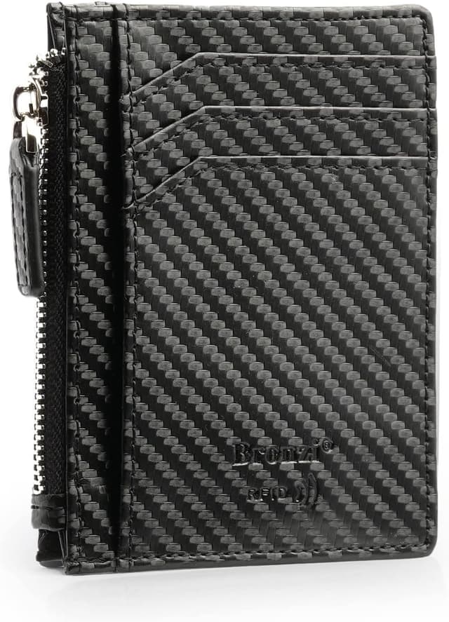 Detalle 2 de Bronzi Portafoglio Uomo Slim Piccolo con protezione RFID e portamonete, box regalo
