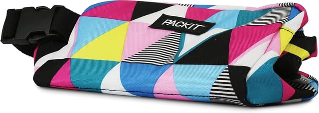 Detalle 2 de PackIt Freezable Snack Box (Triangle Stripes) — cool, collapsible snack storage