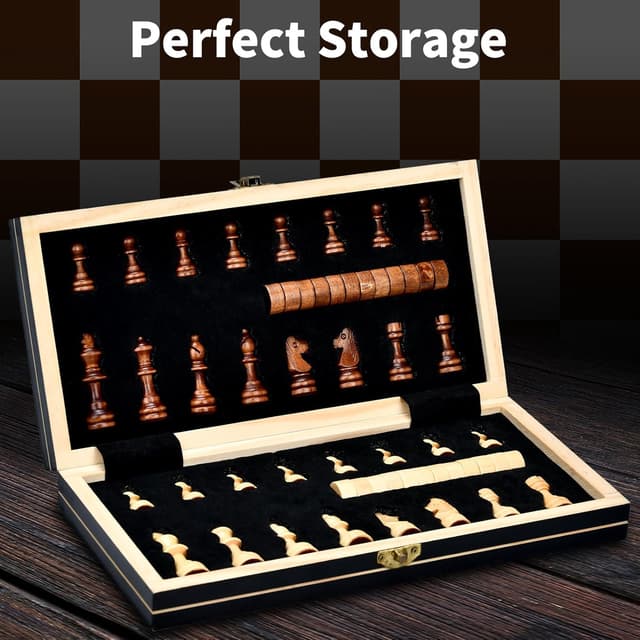 Thumbnail 4 de Aissom Schachspiel aus Holz 29x29 cm