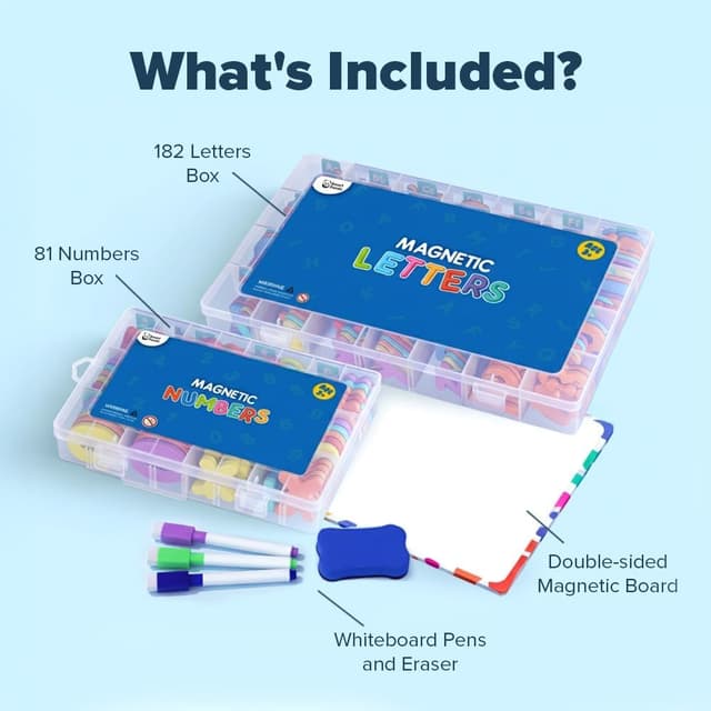 Thumbnail 4 de Magnetic Letters and Numbers 182+81 set