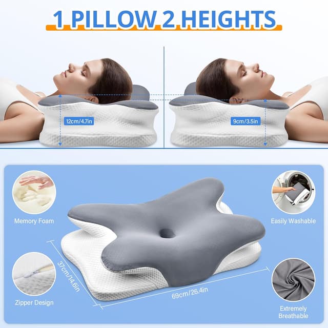 Thumbnail 1 de Ehomfory Cuscino Cervicale 67x37x9/12 cm