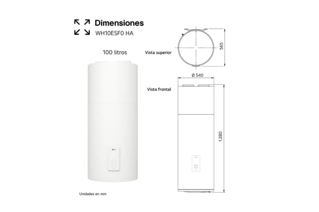 Detalle 2 de LG Aerotermo Aqua Therma R290 100ℓ