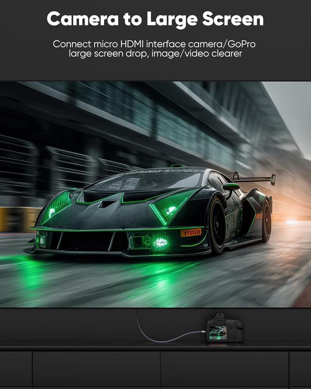 Detalle de oldboytech 4K Micro HDMI to HDMI Adapter 6FT 🎥