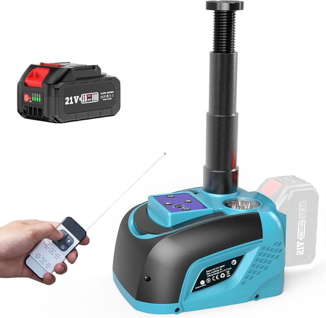 Detalle de Seesii Cric elettrico 5T con batteria 21 V, 4,0 Ah ðŸ›