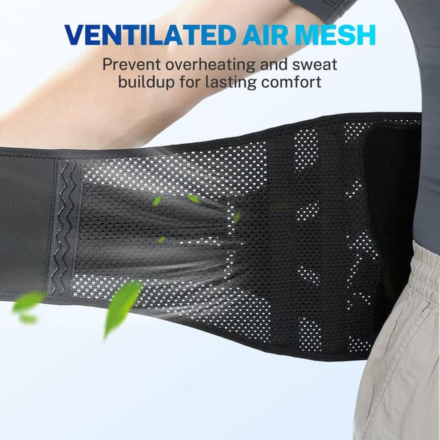 Detalle de Fitomo Fascia Lombare Supporto Schiena 3D con cuscino in memory foam e stecche in fibra di carbonio