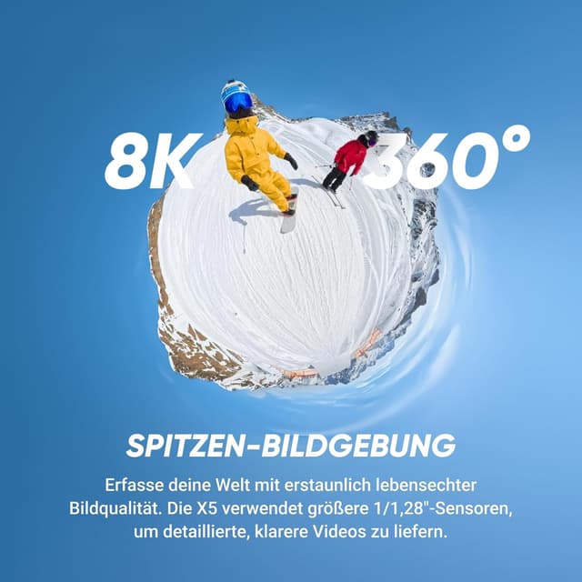 Detalle de Insta360 X5 Ski-Bundle 8K 360° Kamera