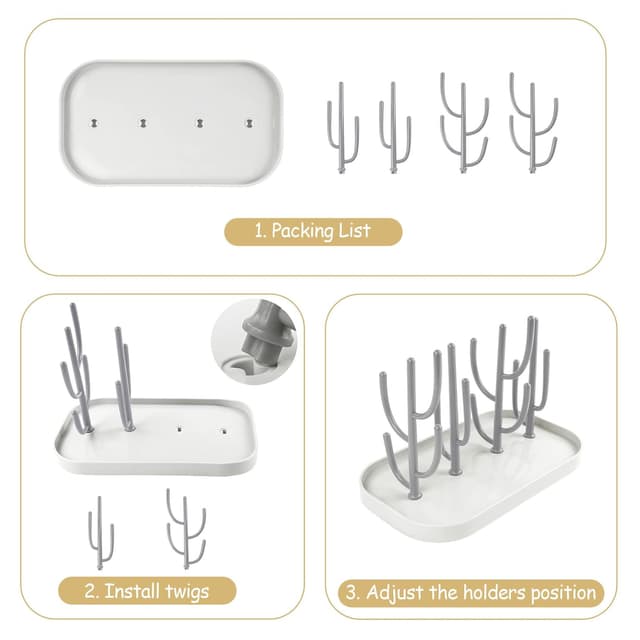 Thumbnail 4 de Vicloon Trockenständer Babyflaschen grau