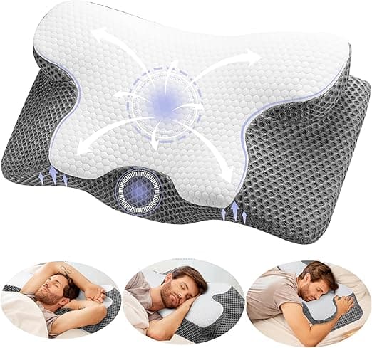 Imagen de YunNasi Almohada Ergonómica Cervical Viscoelástica para Dormir 😴 en OfertitasTOP