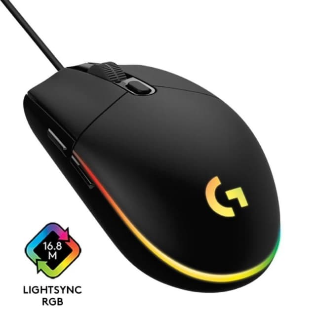 Detalle de Logitech G G102 LightSync ratón gaming 8.000 DPI negro