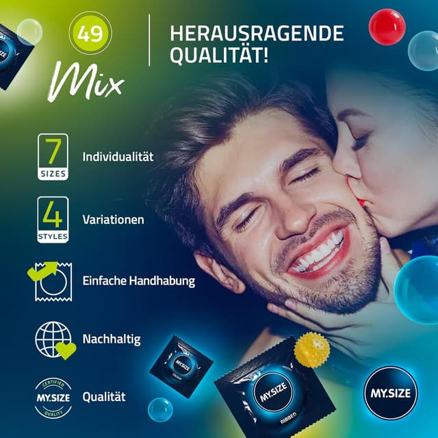 Thumbnail 5 de MY.SIZE Mix Premium Kondome 49 mm