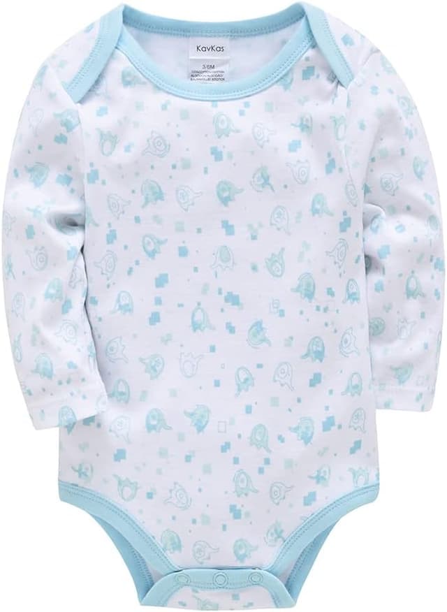 Detalle 2 de wocharm Long Sleeve Baby Bodysuit 3-pack 👶