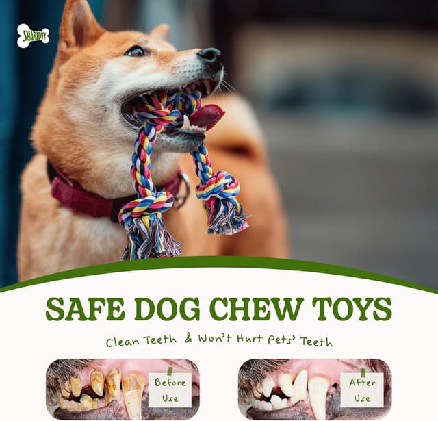 Detalle de SHARLOVY Puppy Teething Toys 2 Pack