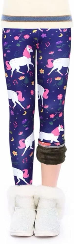 Detalle 2 de FedMois 2er Pack Mädchen Thermo-Strumpfhose/Leggings gefüttert für den Winter