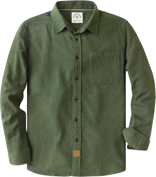 Detalle de Dubinik Flanellhemd Herren 6 oz Langarm