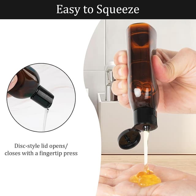 Detalle de Travel bottles 4 pack for toiletries 100ml