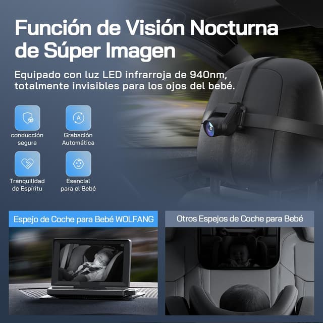 Thumbnail 1 de WOLFANG WB01 Espejo con cámara 5" para coche