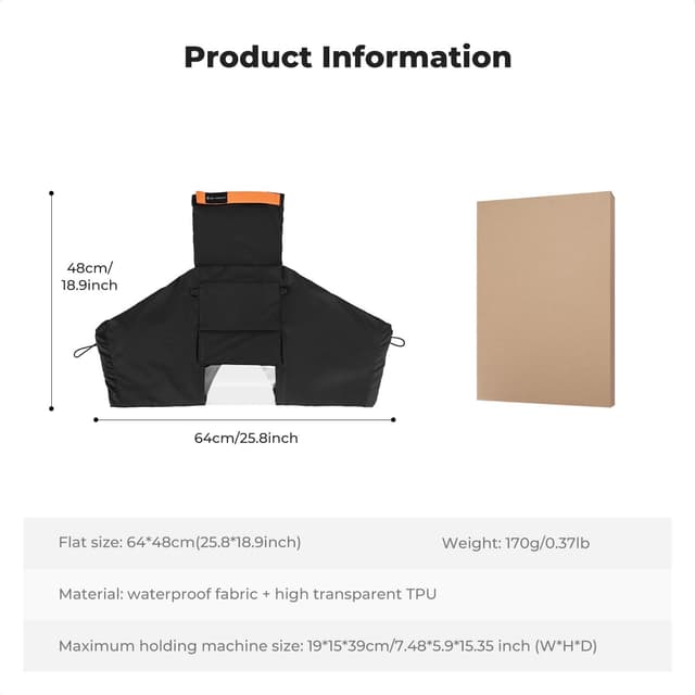 Thumbnail 6 de K&F Concept Copertura Antipioggia per Fotocamera 19cm