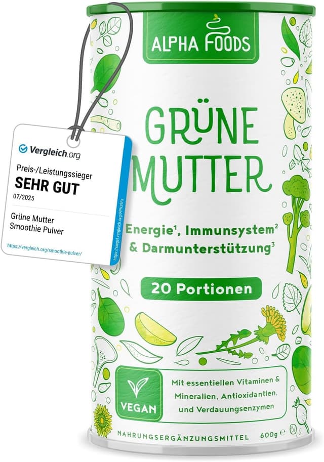 Detalle de Grüne Mutter 2.0 Greens Shake Pulver 600 g